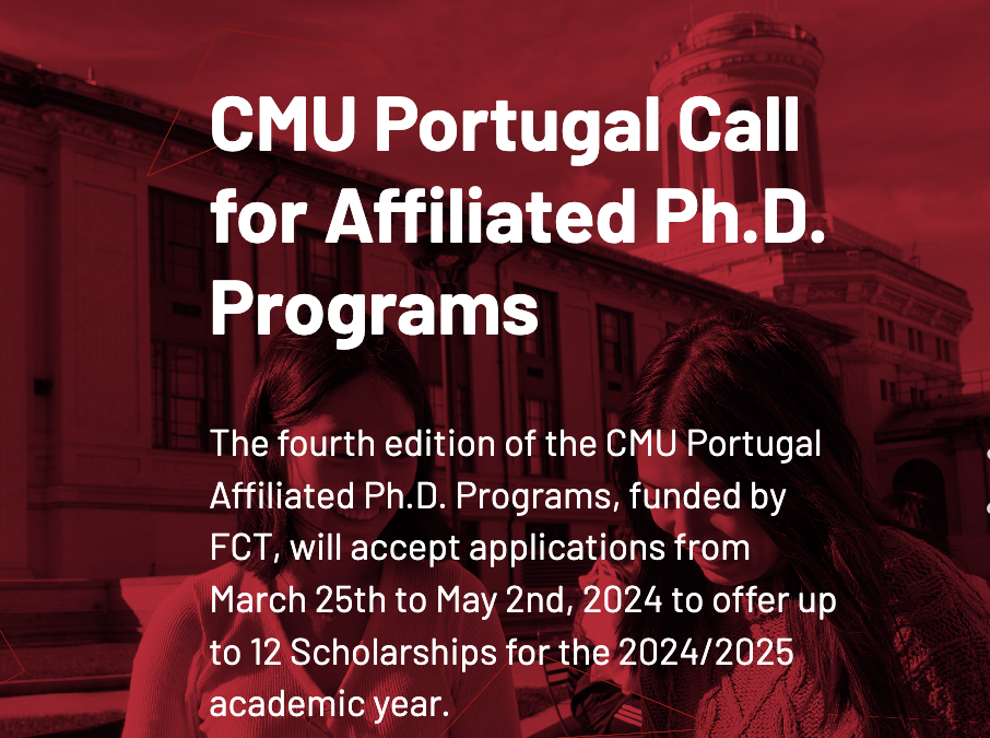 Abertura de Concurso – Programas Doutoramento Afiliados CMU Portugal
