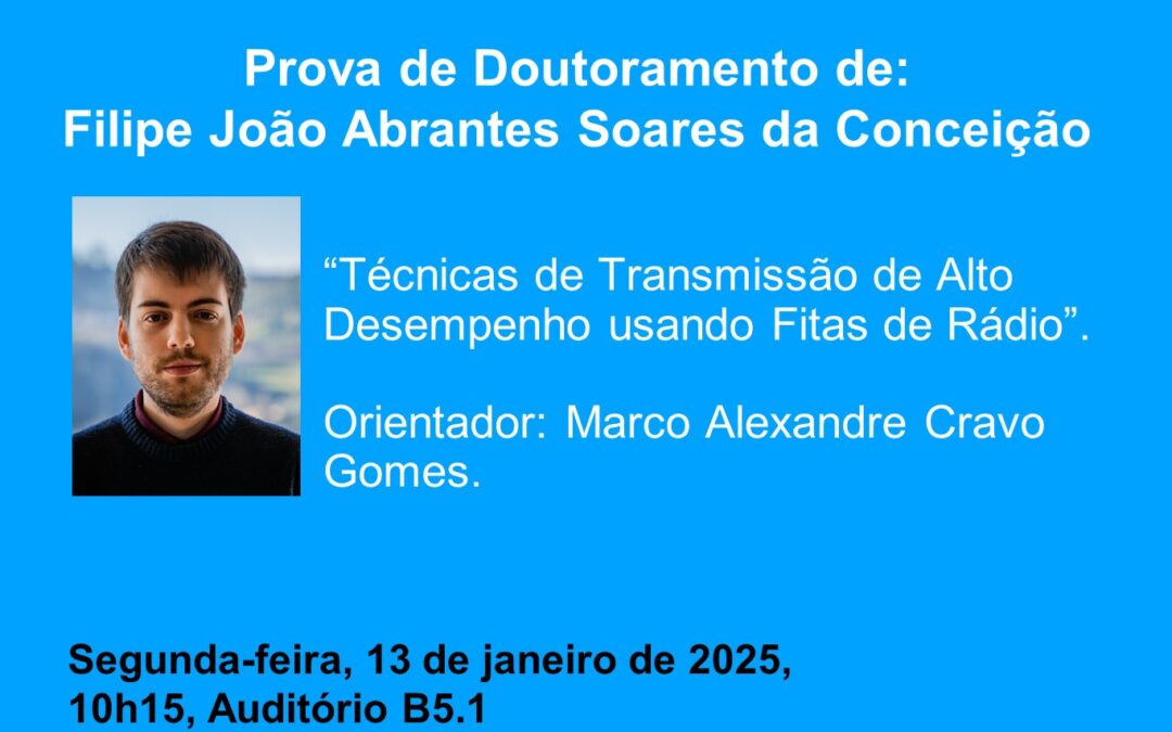 Prova de Doutoramento em Engenharia Eletrotécnica e de Computadores