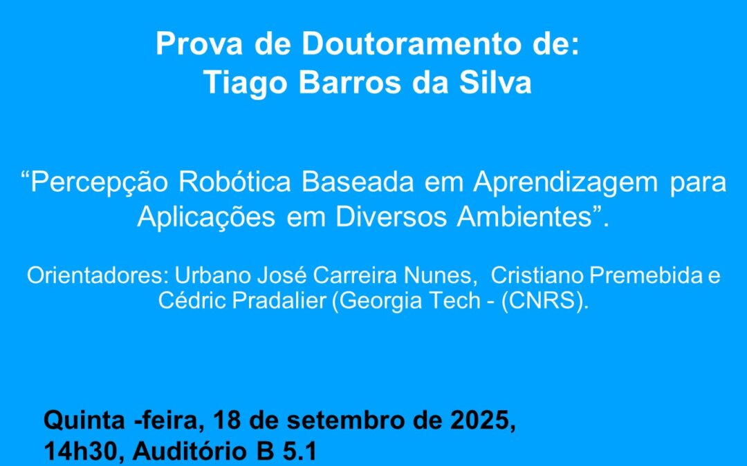 Prova de Doutoramento de Tiago Barros da Silva.