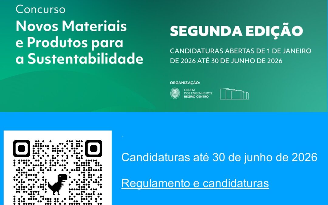 Concurso | Novos Materiais e Produtos para a Sustentabilidade Candidaturas até 30 de junho de 2026